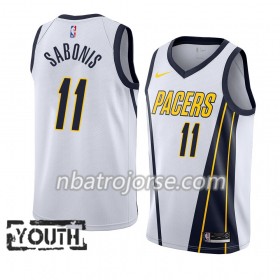 Barn Indiana Pacers Tröja Domantas Sabonis 11 2018-19 Nike Vit Swingman